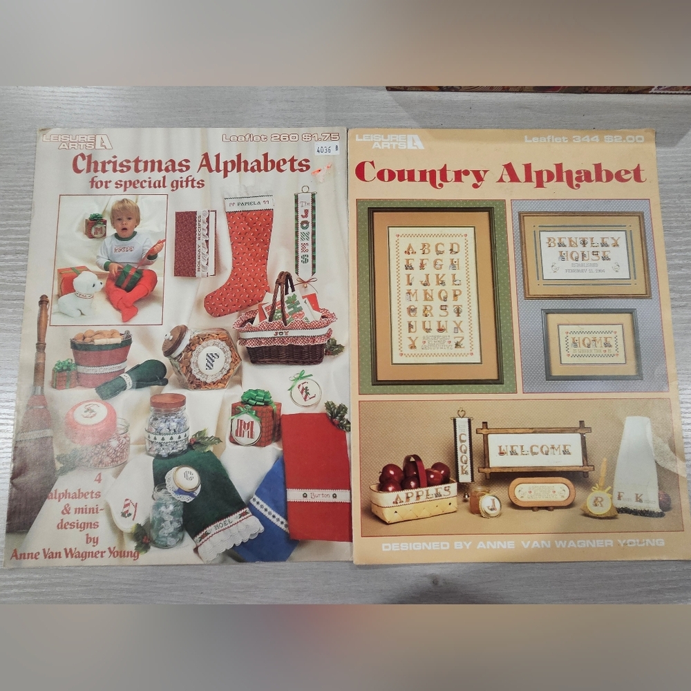 Christmas & Country Alphabet Counted Cross Stitch Charts